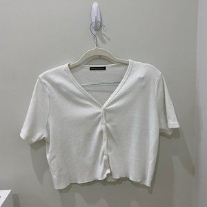 Brandy Melville Button Up Crop Top